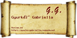 Gyurkó Gabriella névjegykártya